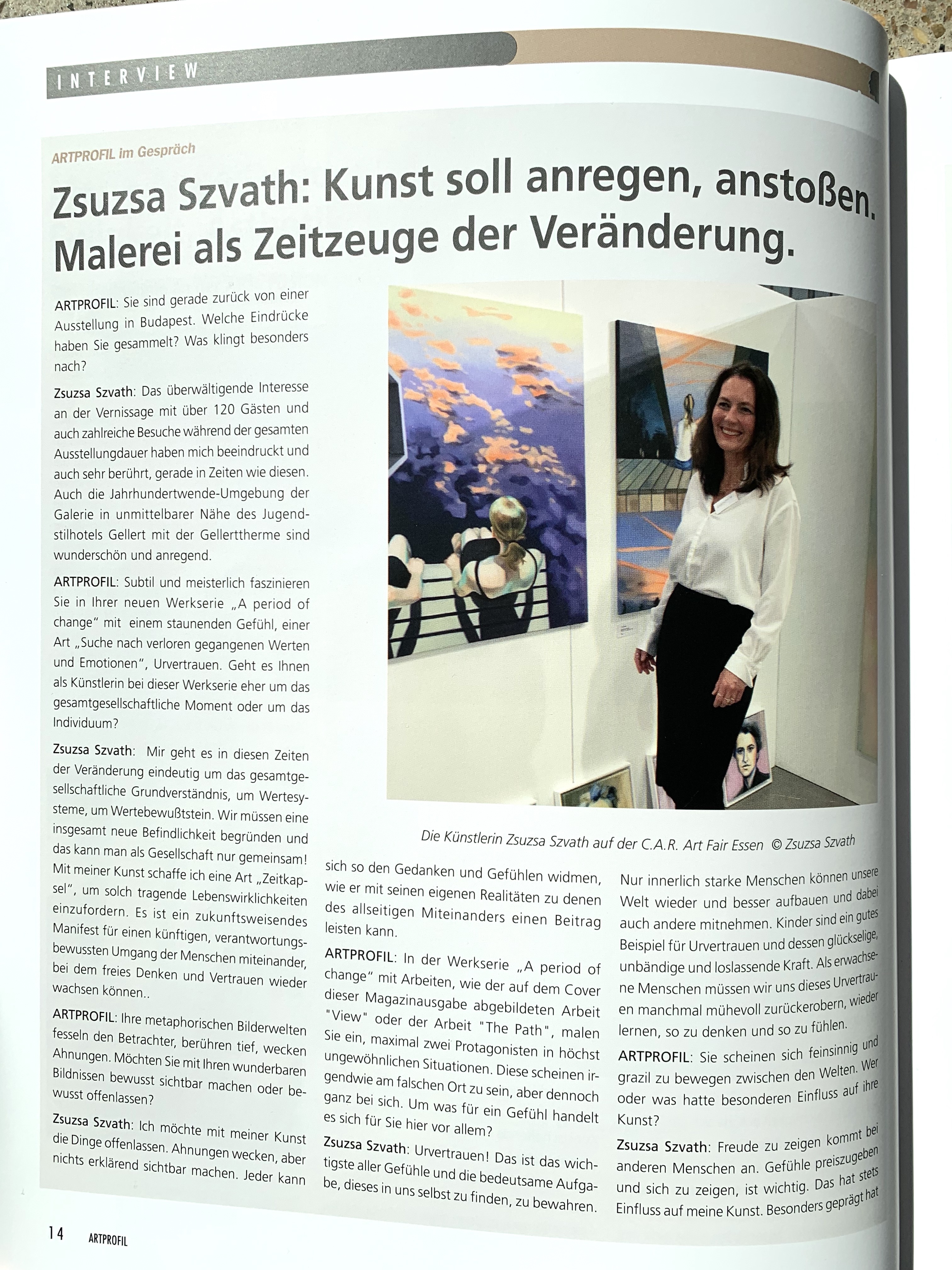 Interview im Kunstmagazin Artprofil